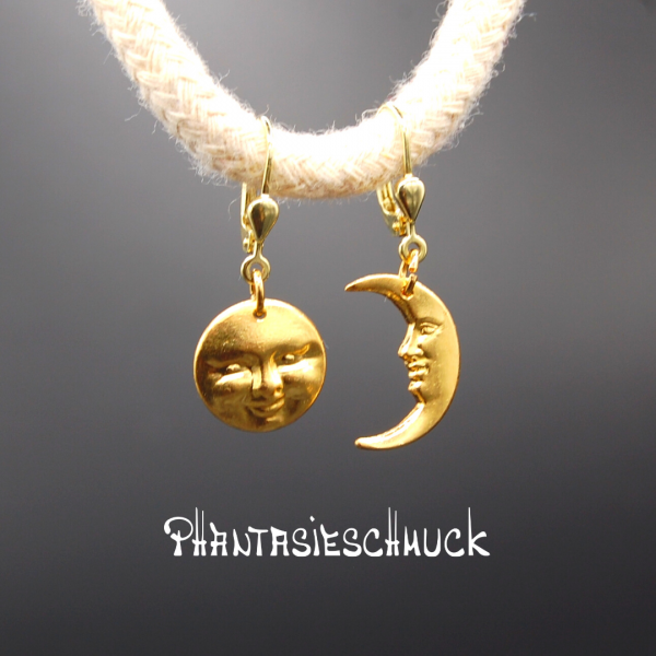 Vollmond Halbmond Ohrhänger 4