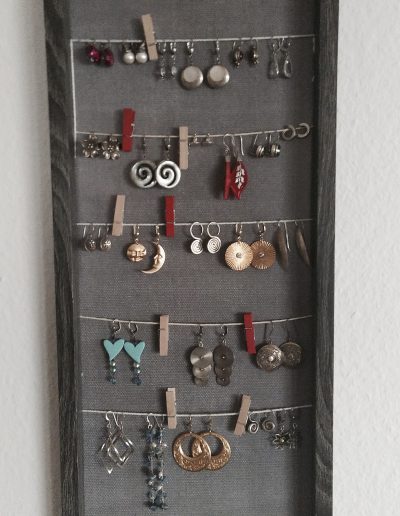 Ohrringe DIY in Bilderrahmen
